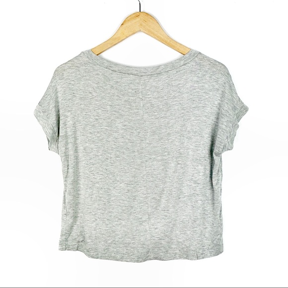 MONOCRACY | Gray Cropped Graphic T-Shirt - Picture 2 of 4